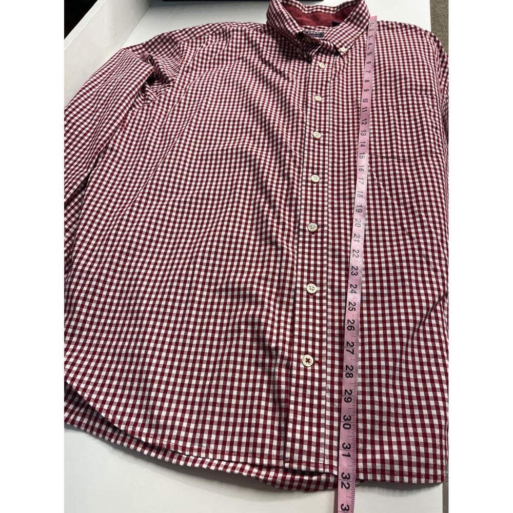 Imperfect Mens Gingham Button Down Shirts Bundle Red Black Long Sleeve 2XL‎ IZOD - Picture 12 of 16